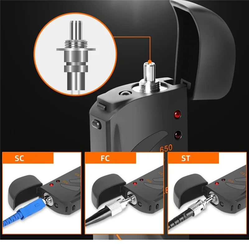 Optical Fiber 15Km สีแดงปากกา Optical Fiber Fault Locator FTTH Fiber Optic Test USB ชาร์จ LED ปากกา VFL