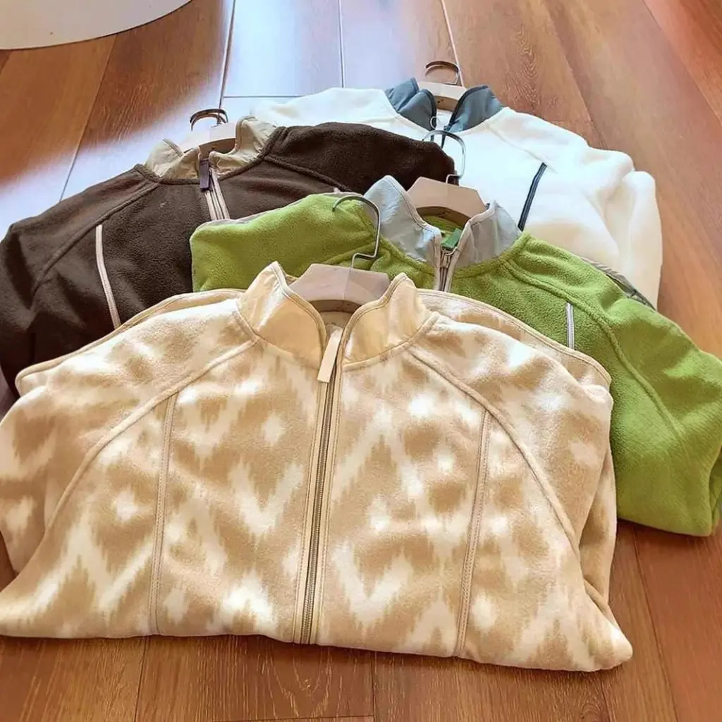

Women's Windproof Soft Fleece Mid-Length Coat Maillard Style Autumn Winter Velvet Jacket Ten Thousand Grain Pattern