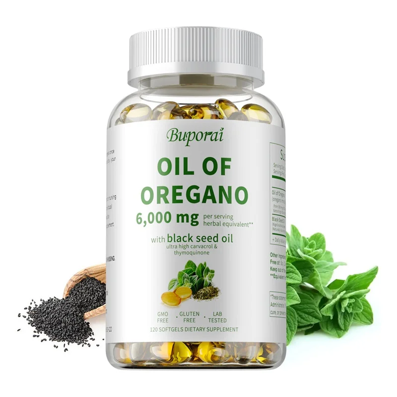 

Oil of Oregano Capsules - Improves Digestion Health, Balances Intestinal Flora, Boosts Blood Circulation, and Immune System