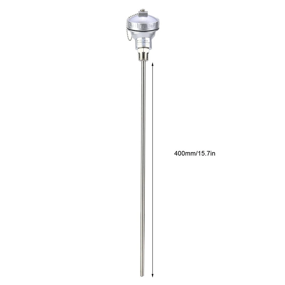 Sonda del Sensor de temperatura RTD PT100, tubo protector de cabezal de Terminal de termopar de rosca NPT de 1/2 \