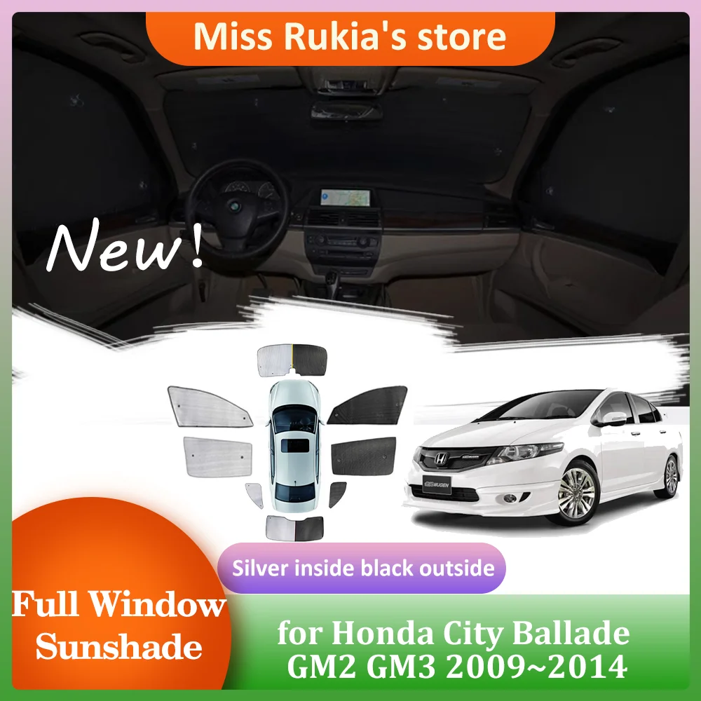 

Автомобильный солнцезащитный коврик для Honda City Ballade GM2 GM3 2009 ~ 2014, 2010 2011 2012 2013 солнцезащитный козырек на крышу окон, занавеска на лобовое стекло, солнцезащитный козырек, аксессуары
