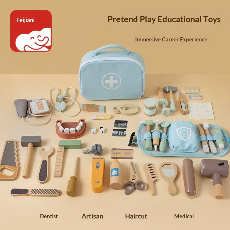 figani-kids-dentist-play-set-simulation-medical-tool-kit-educational-pretend-play-early-learning-toy-for-toddlers-young-children