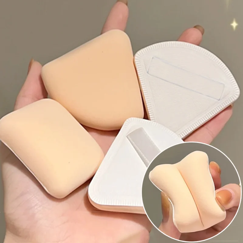 1/3pcs Round Square Triangle Shape Cosmetic Puff Soft Cotton Candy Dry Wet Dual-use Air Cushion Sponge Powder Puff Makeup Tool