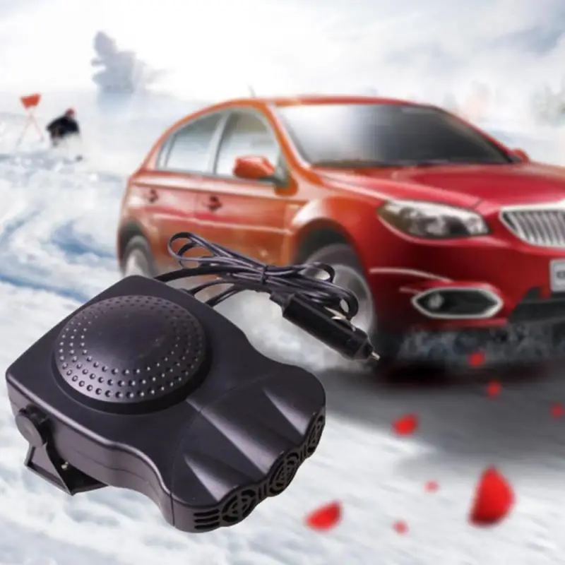 

Portable Car Heater 2 In 1 Heating Fan 24V 200W Windshield Defroster Demister With Cigarette Lighter Car Essentials