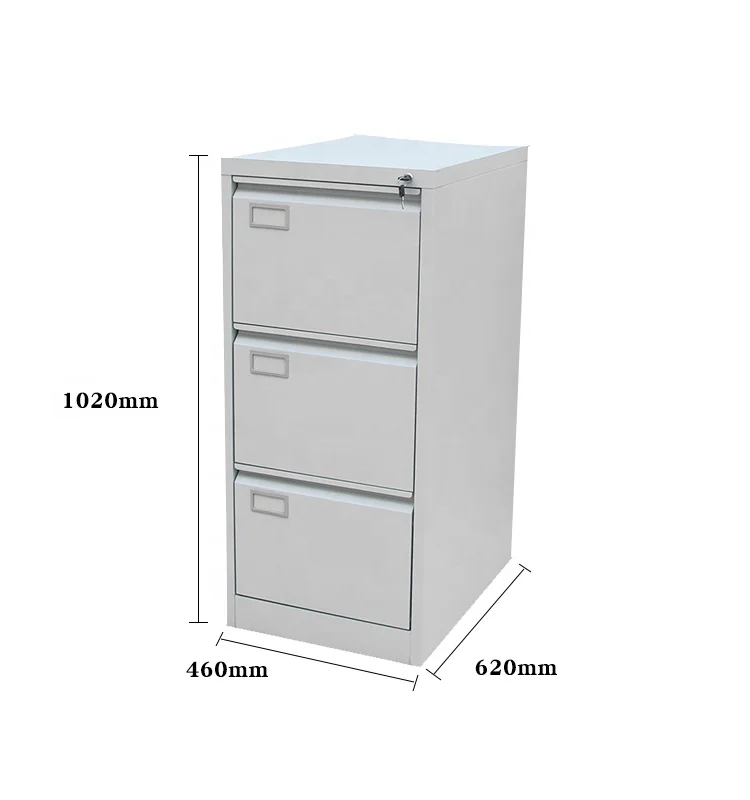 #￥forFlat Pack Steel Cheap Office Documents 3 Drawer Metal Cabinet Storage Vertical File Cabinet