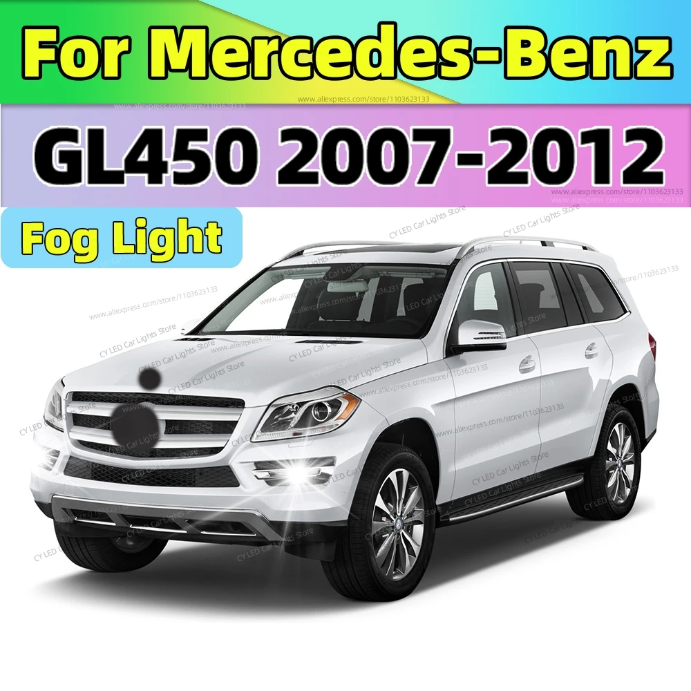 

Car Fog Light Front Bulb 6000K LED Fog Lamp 20000LM For Mercedes-Benz GL450 2007 2008 2009 2010 2011 2012