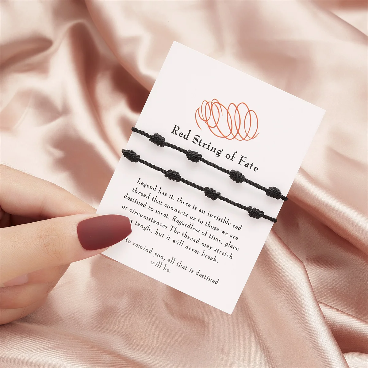 Lucky 7-Knoten-Armbänder mit roter Schnur für Damen und Herren, handgefertigt, rot-schwarze Seilkette, Glücksbringer, Amulett-Armband, Paar-Handgelenkschmuck