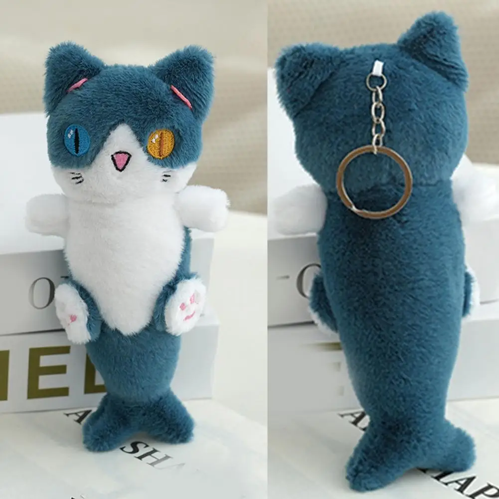 Plush Doll Pendant Soft Toy Keychain Adorable Mermaid Cat Doll Backpack Keychain Soft Stuffed Pendant for Backpack Pendant Gifts