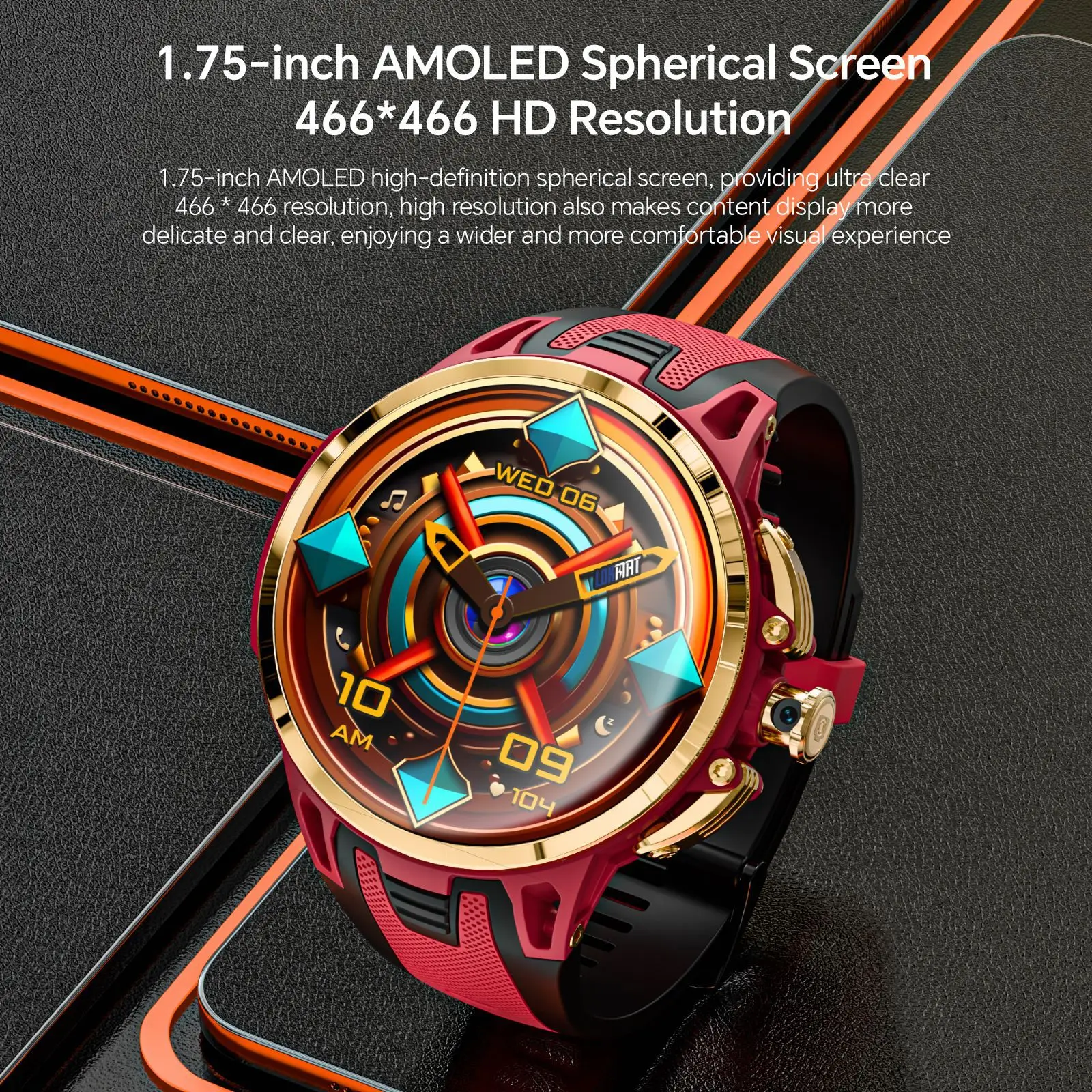 جديد LOKMAT APPLLP 4 Pro 4G ساعة ذكية للرجال 1.75 بوصة شاشة AMOLED 3GB 32GB لعبة Google Play مقاومة للماء أندرويد 11.0 ساعة ذكية