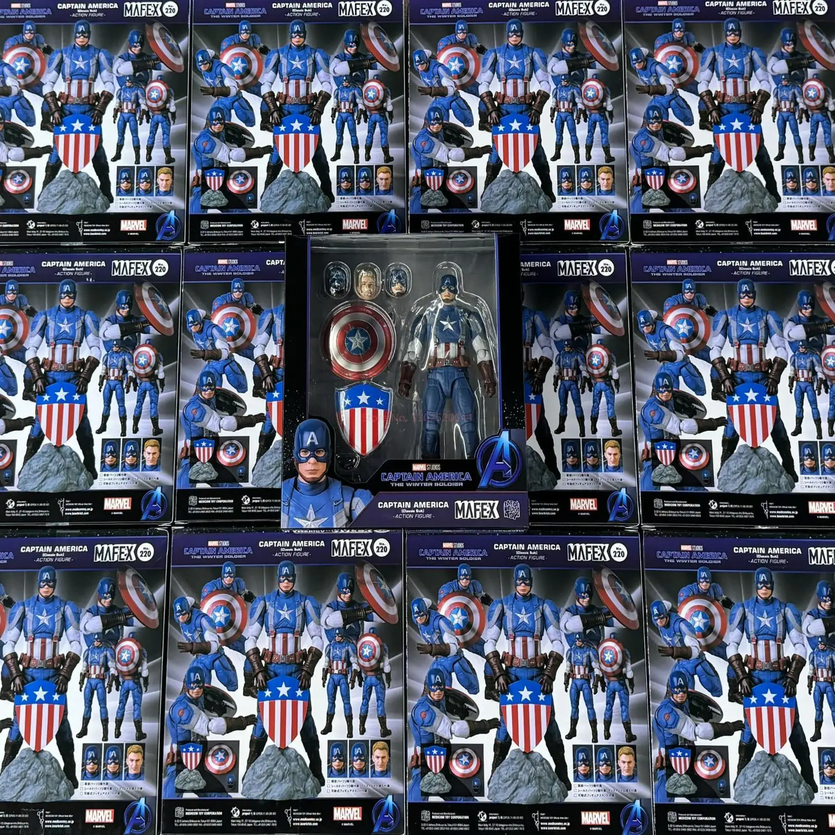 Original Medicom Toy Mafex No.217 No.220 Captain America Comic Ver