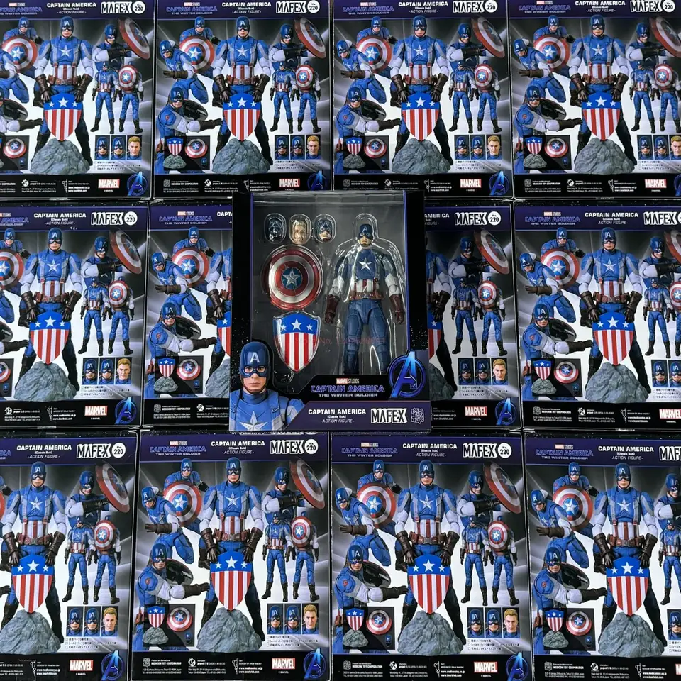Original Medicom Toy Mafex No.217 No.220 Captain America Comic Ver