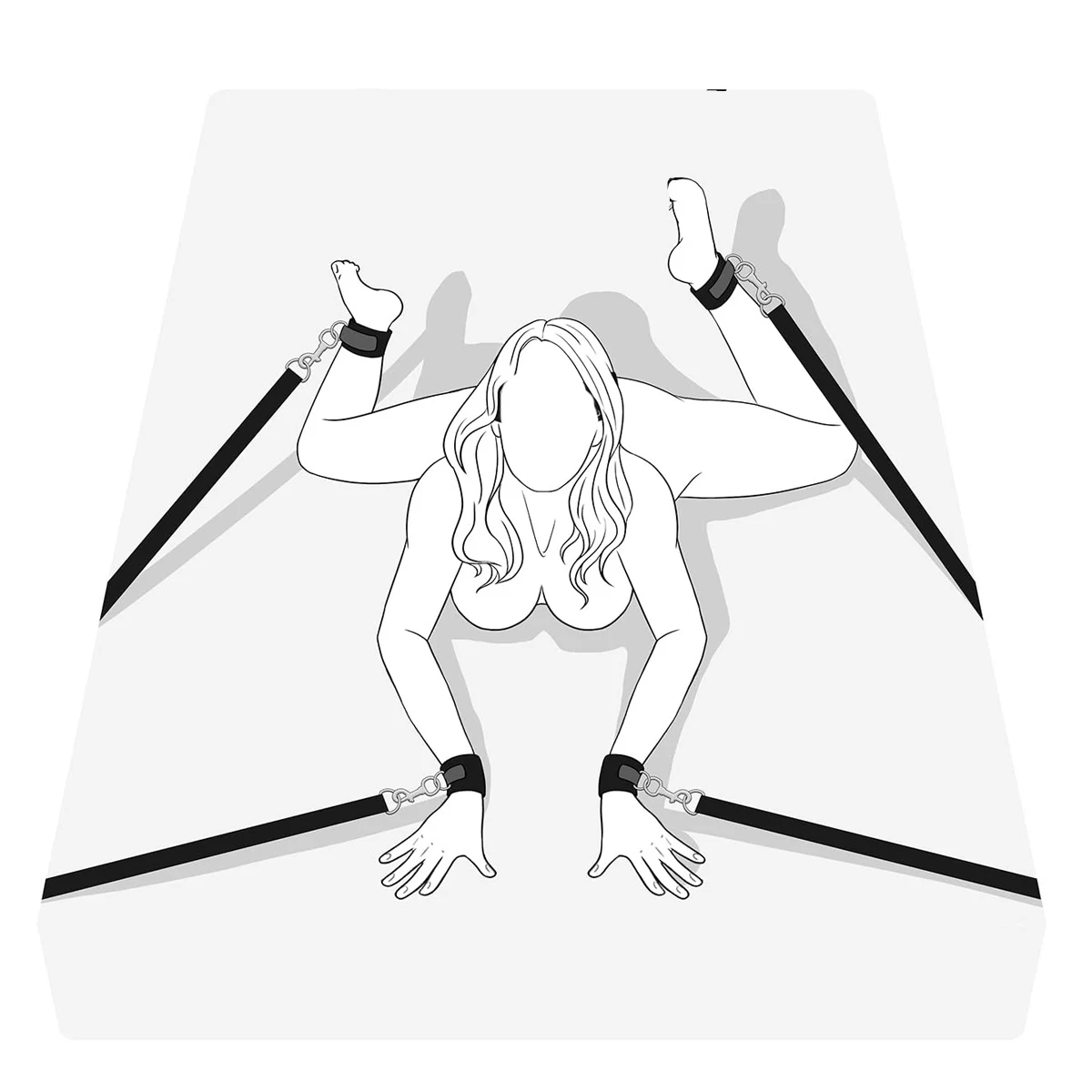 الكبار السرير لعبة الجنس BDSM تكبيل ضبط النفس مفتوحة الساق الكاحل الأصفاد عبودية التروس مثير الكبار الإناث القيود لعبة الجنس SM الرقيق اللعب