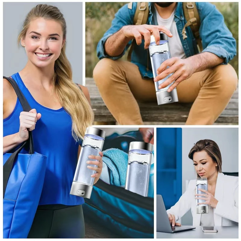 3/6 دقيقة الهيدروجين إنتاج زجاجة ماء المحمولة الهيدروجين زجاجة ماء مولد 2000ppb زجاجة ماء الهيدروجين مع الاستنشاق #3