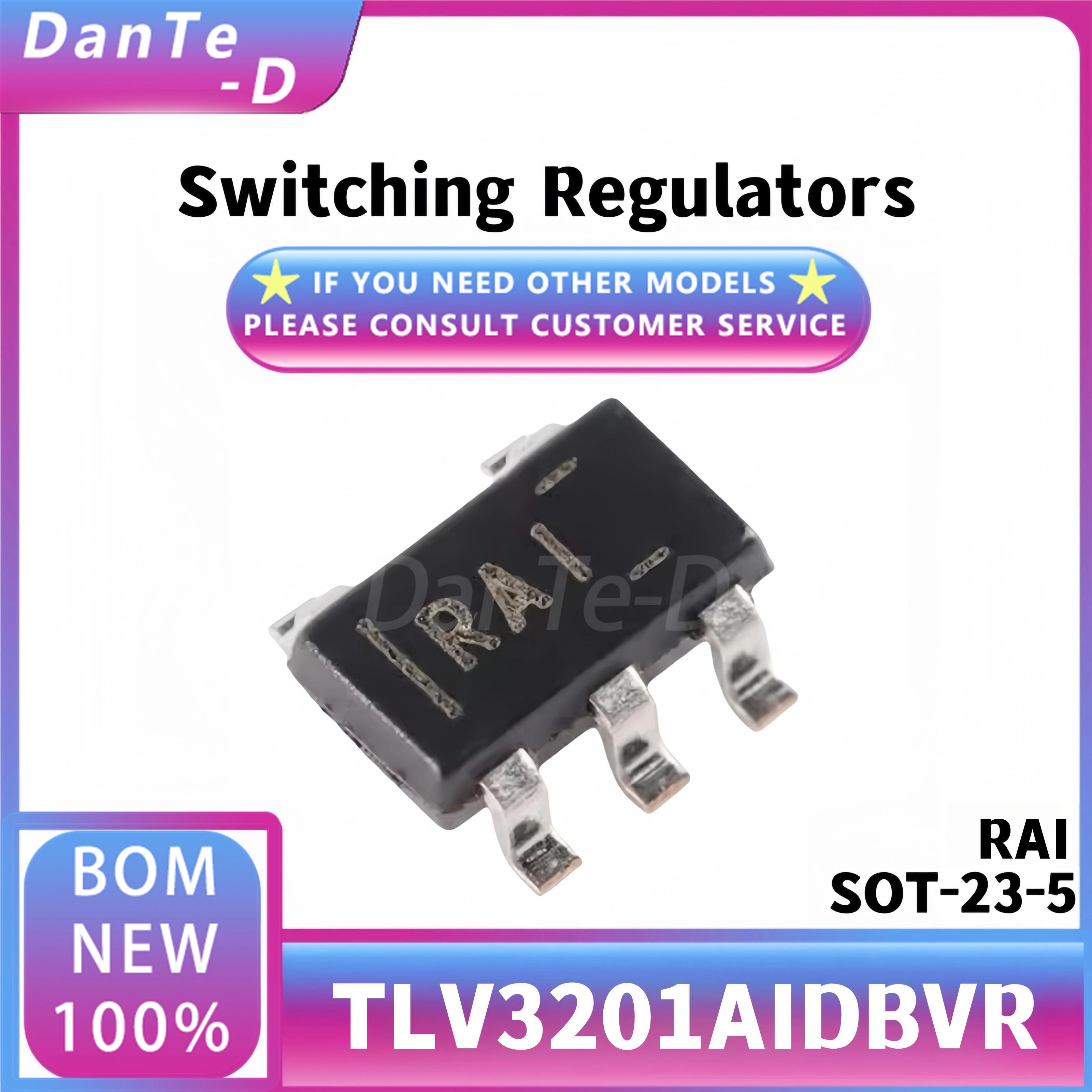 10PCS TLV3201AIDBVR SOT-23-5 Silkscreen RAI Single-channel high-speed low-power comparator chip