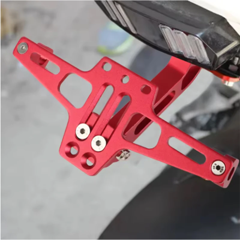 

Universal Adjustable Motorcycle Aluminum Alloy License Number Plate Bracket Rear Turn Signal Lamp Holder Fender Eliminator Kits