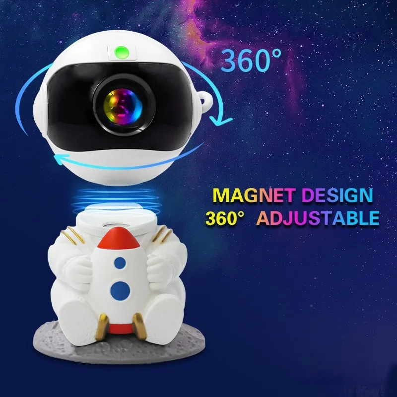 Galaxy Starry Sky Projection Light with Remote Control USB Plug in Astronaut Atmosphere Light Living Room Bedroom Night Light