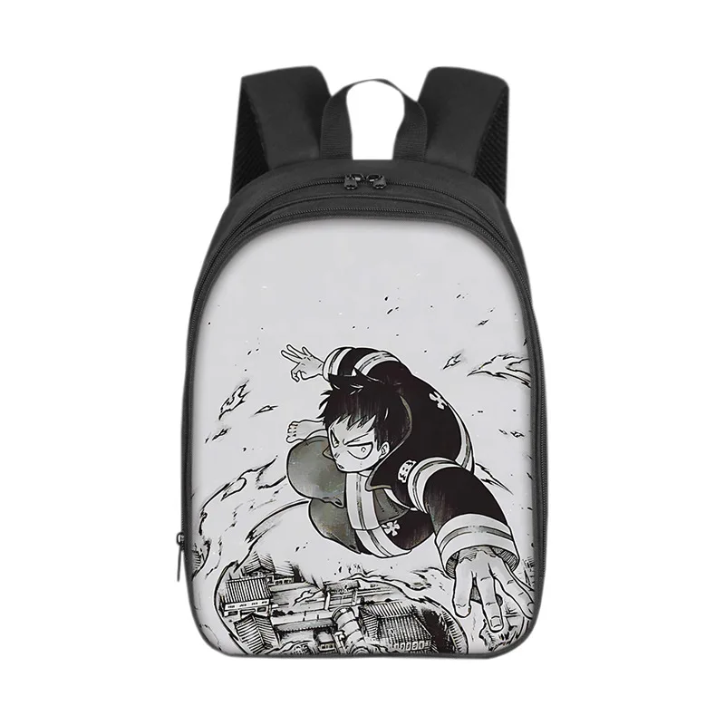 Flame Fire Brigade Fire Force Staffel 3, Studentenrucksack, ein- und doppellagiger, cooler Rucksack für Kinder
