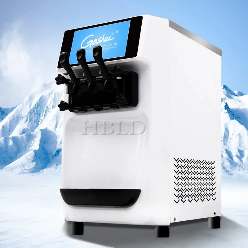 Three Flavors Of Ice Cream Machine 2900W Pre Cooling System Frozen Yogurt Machine One Click Thawing Kitchen Utensils