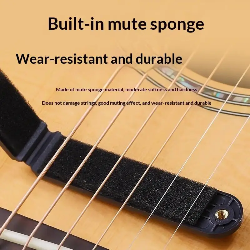 New Practical Guitar Silencer Mute Pad String Guard Non-disturbing Portable Guitar String Protector For Folk Classical Guitar