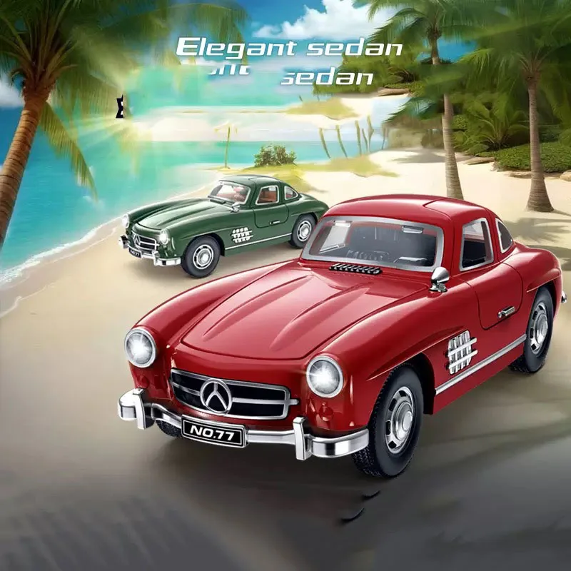 قطعة واحدة من لعبة سيارة الأطفال، موسيقى خفيفة، سيارة كلاسيكية، فتح باب يدوي، نموذج مصبوب لتزيين المنزل، مجموعة الحلي هدية