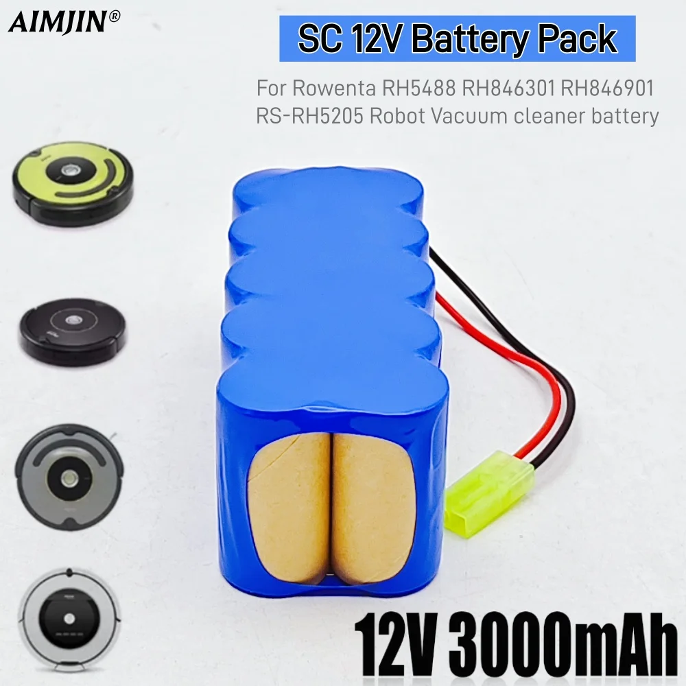 

SC 3000 мАч для Rowenta 12 В аккумуляторный блок RH5488 RH846301 RH846901 RS-Rh5205 пылесос подметальная машина робототехника