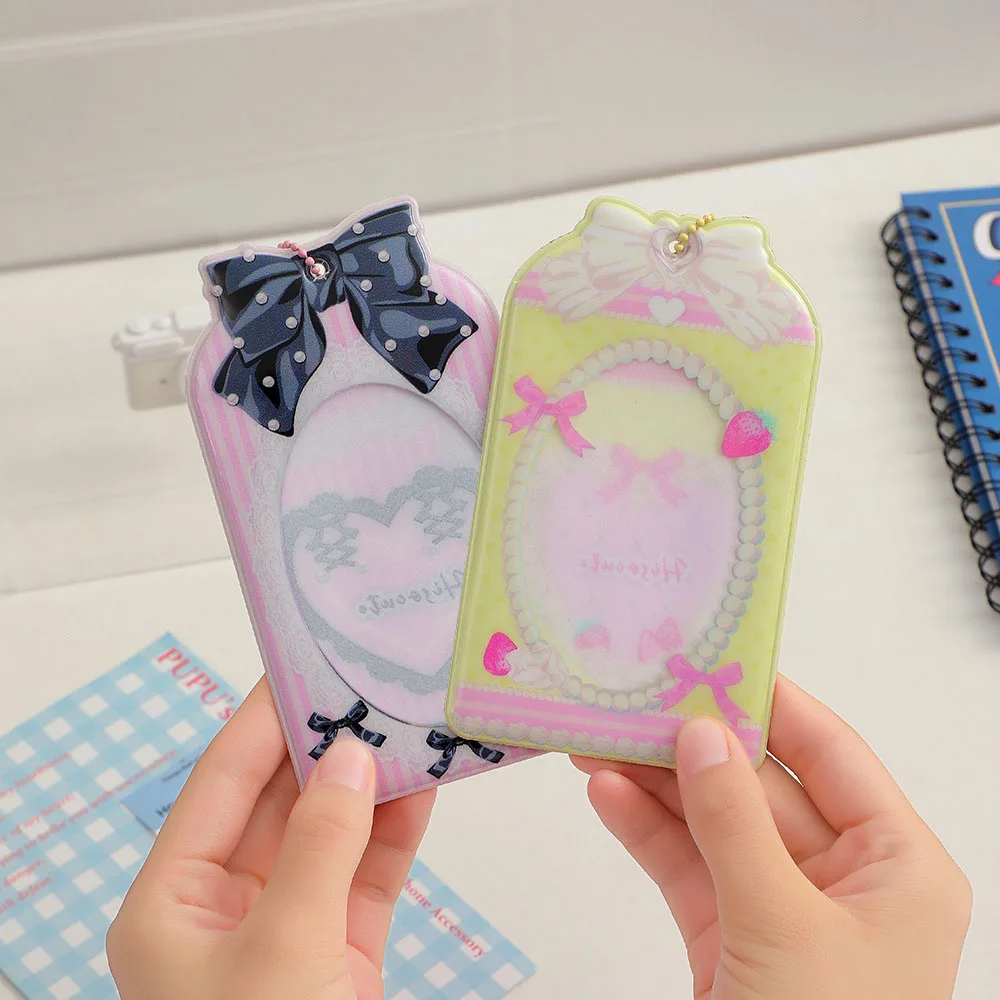 Cartoon Photocards Protector Goo INS Card Holder Keychain Photo Pocket Photo Frame Idol Photo Sleeves Idol Photo Display