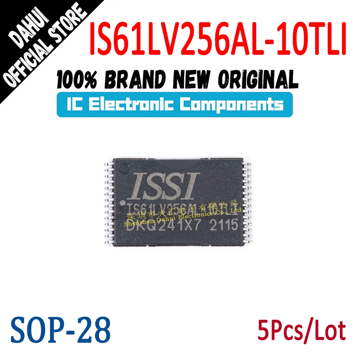 

5Pcs IS61LV256AL-10TLI SOP-28 Memory IC New and original