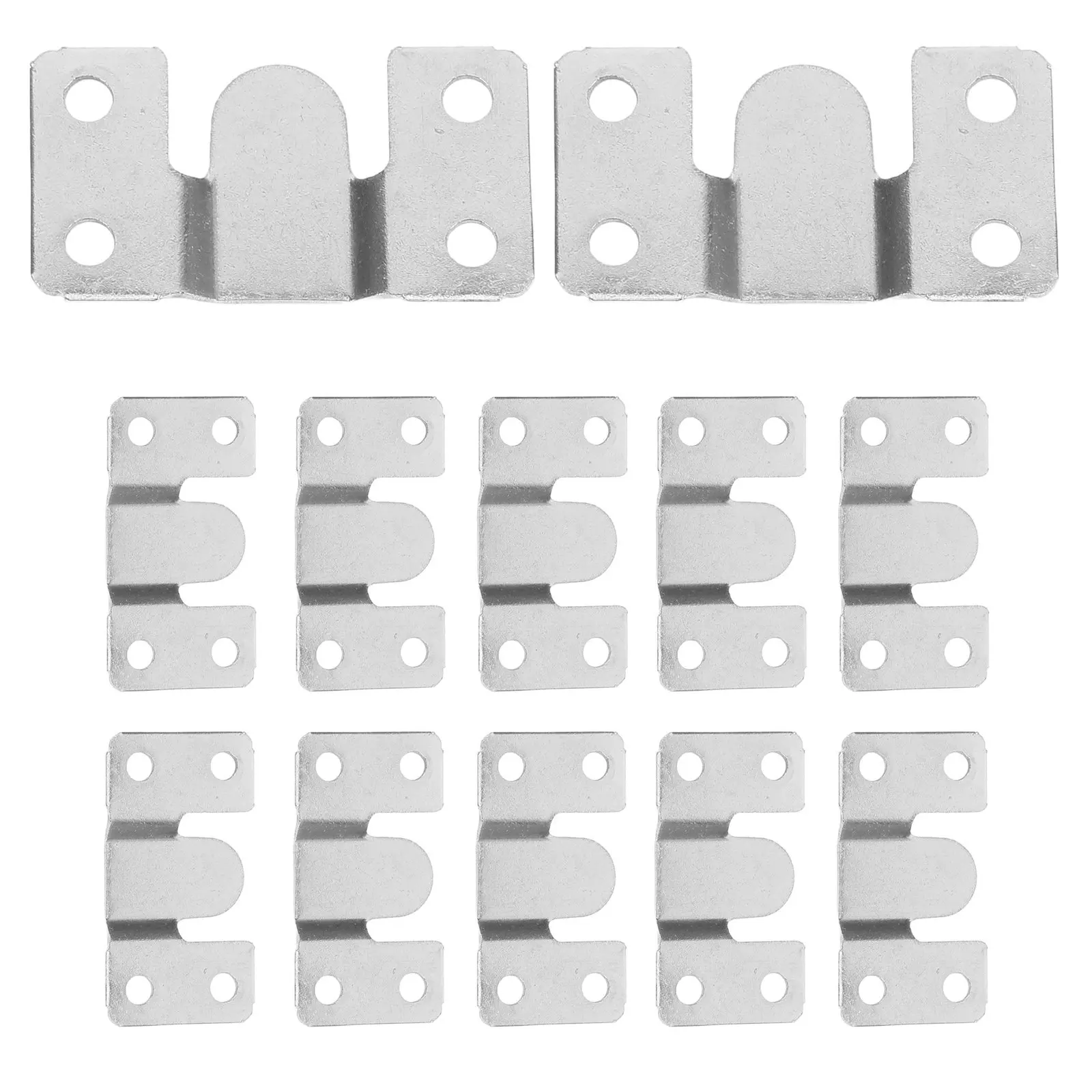 12Pcs Heavy Duty Stainless Steel Invisible Wall Mount Buckle for Bed Rail Headboard Furniture Stabilizer Clip on Support Bracket