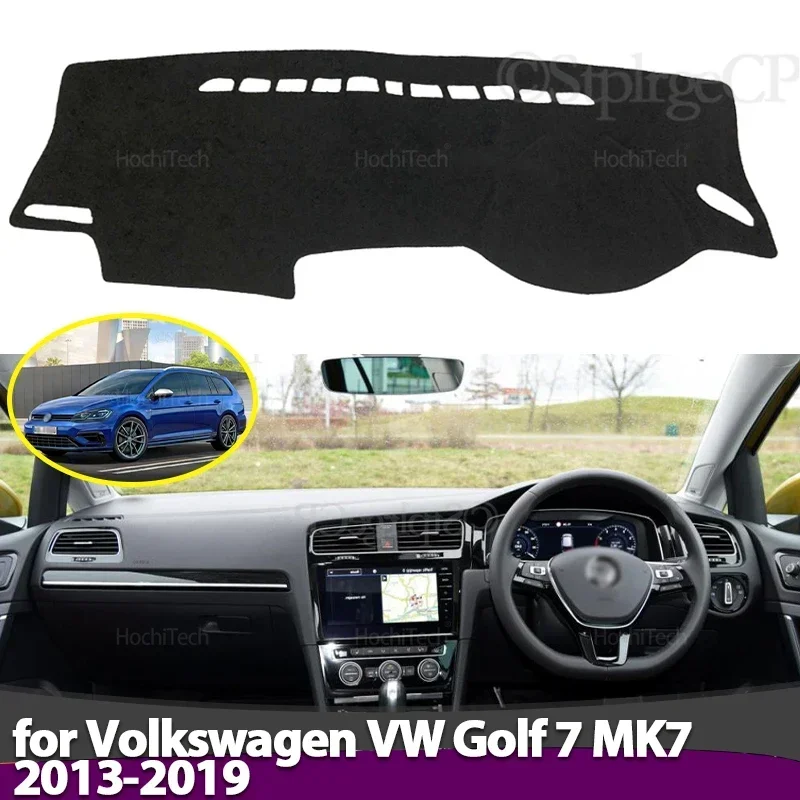 Anti-Rutsch-Armaturenbrett-Abdeckung, Schutzpolster, Autozubehör für Volkswagen VW Golf 7 MK7 2013–2019, Sonnenschutz-Teppich