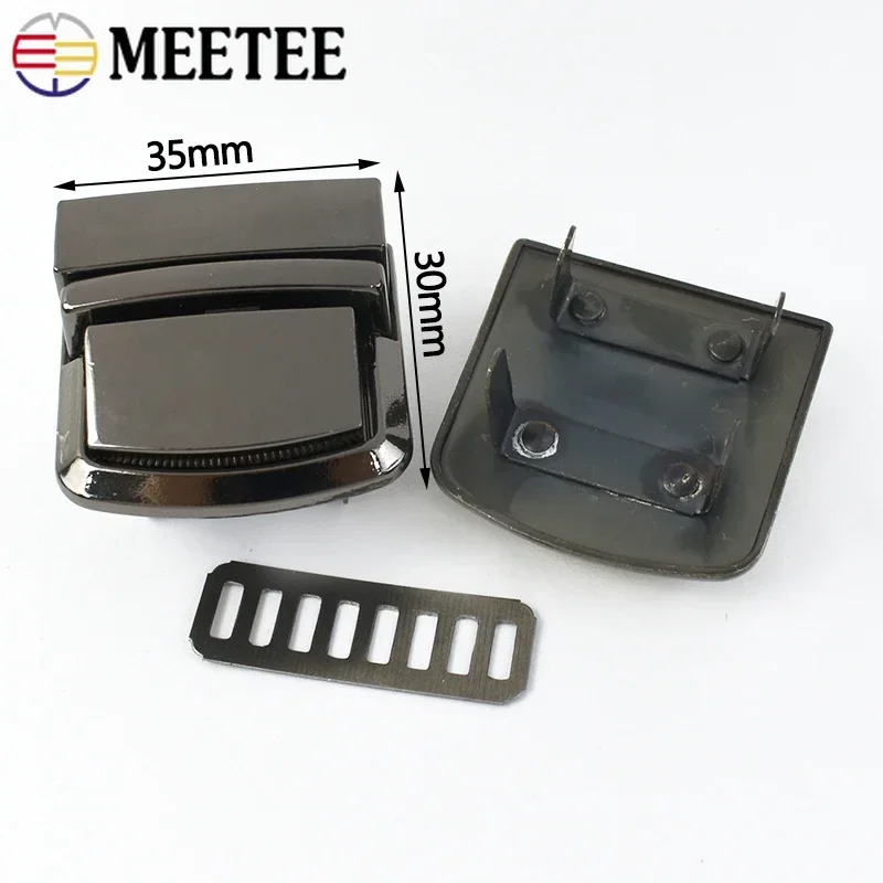 2/5pcs Meetee Metal Bag Snap Lock Handbag Closure Buckles DIY Purse Clasps Locks Button Bags Accessories Replacement Buckle