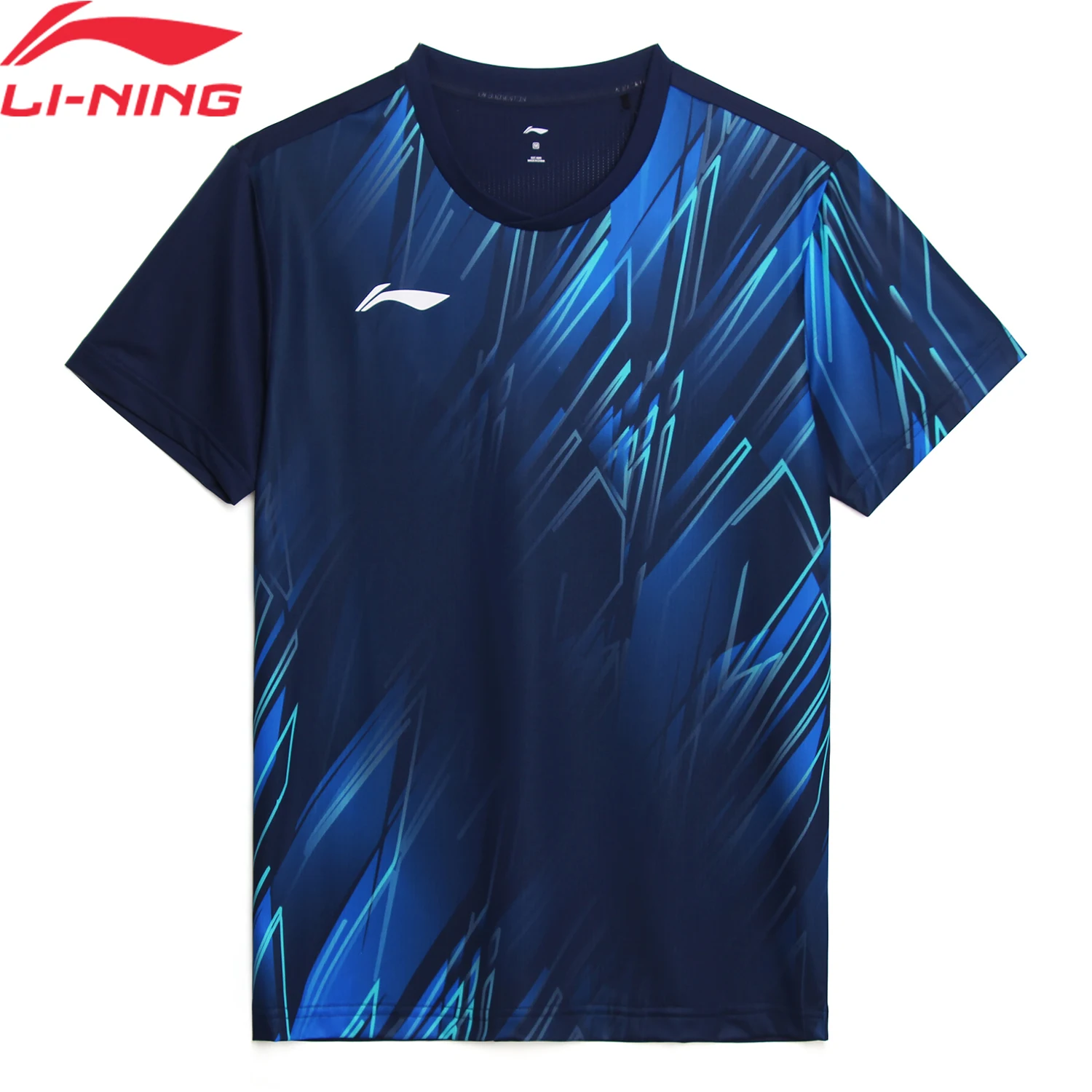 Li-Ning Men Badminton Jersey Breathable T-shirt AT DRY Regular Fit 88%Polyester 12%Spandex LiNing Comfort Sport Tee Tops AAYU149