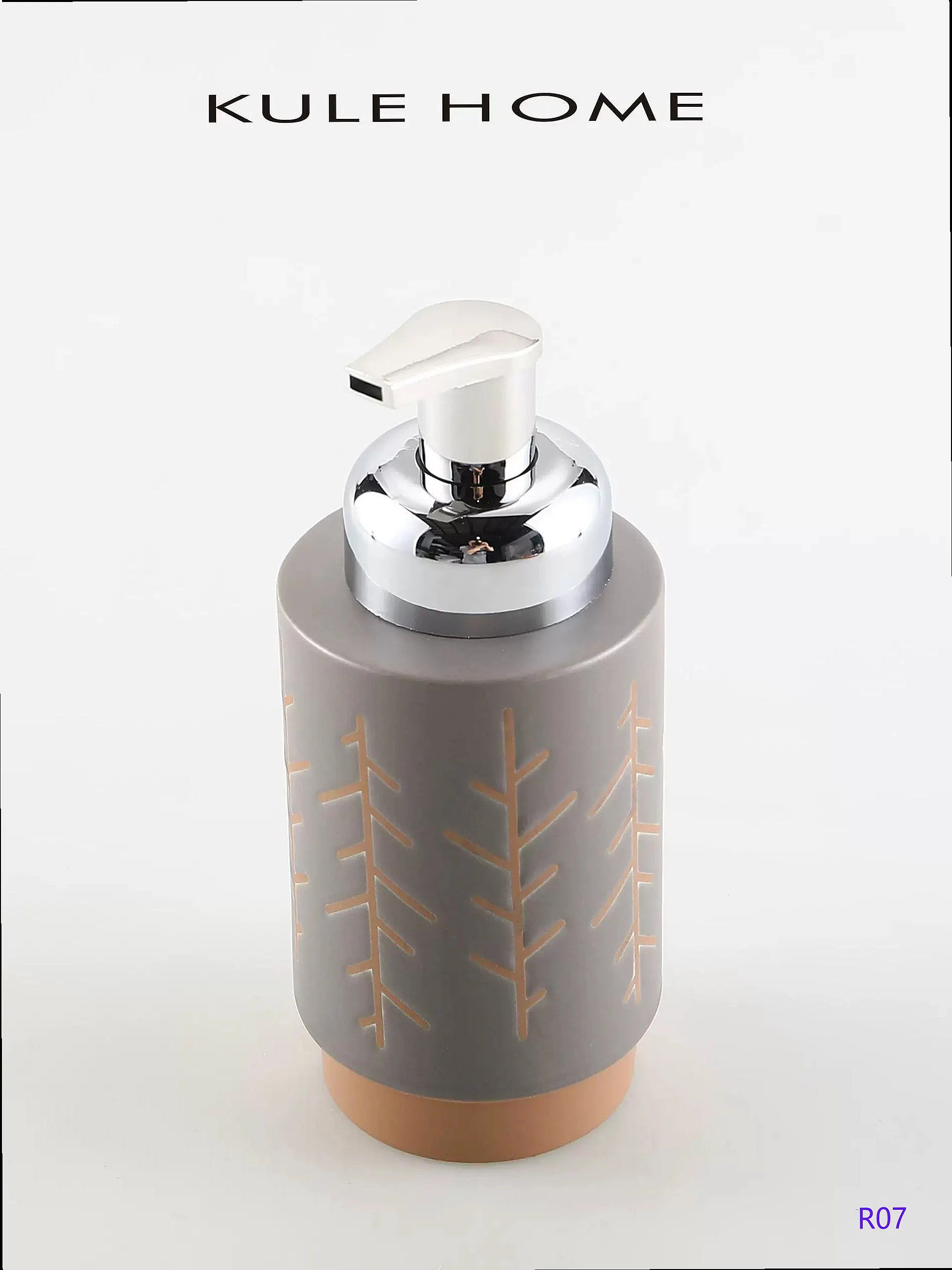 Bathroom Ceramic Foaming Soap Dispenser Shampoo Body Wash Pump Bottle
