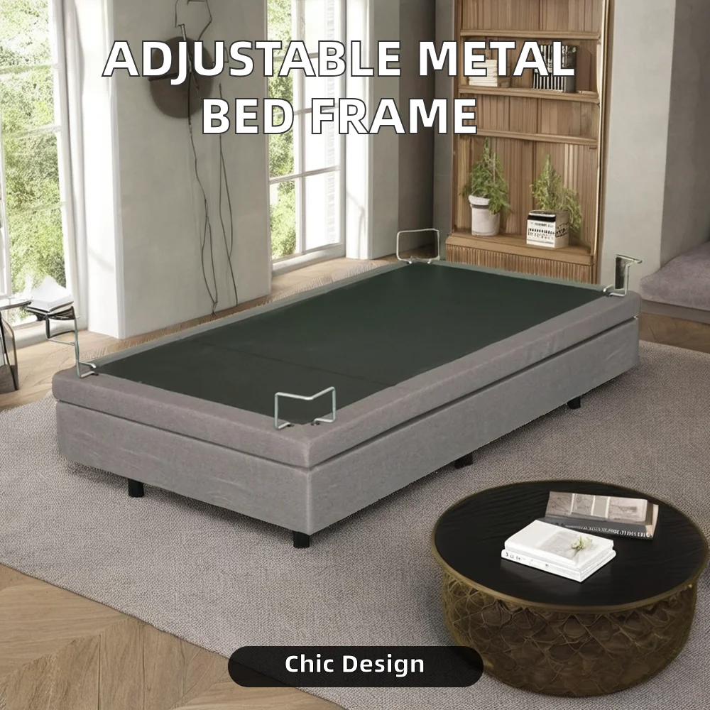 إطار سرير معدني كهربائي قابل للتعديل الأفضل مبيعًا لكبار السن، لوحة خشبية بتصميم حديث لغرفة النوم أو أثاث منزلي للفندق #6