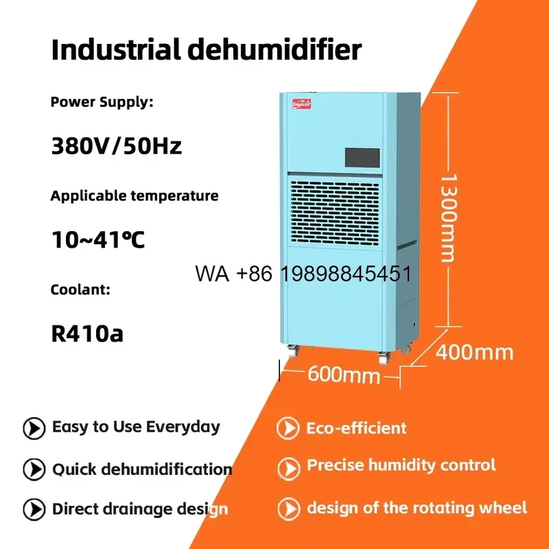 Wmwmnu New 198L D Smart Industrial Dehumidifier for Grow Room Greenhouse Planting 220V Portable Commercial Use