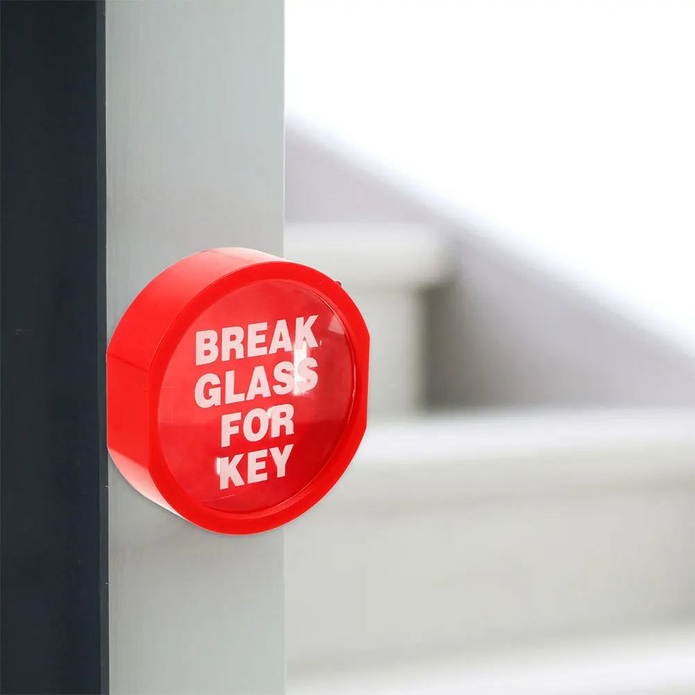 2Pcs Outdoor Key Lock Box Weatherproof Emergency Fire with Break Glass for Home and Office Fire Emergency Key Box