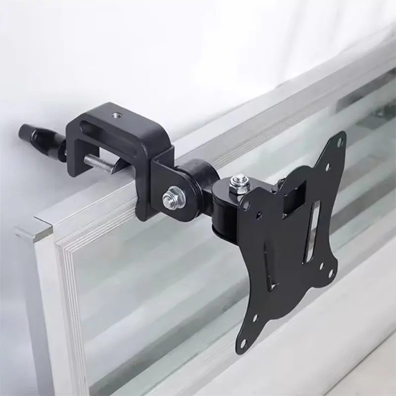 حامل تلفزيون محمول حامل شاشة عالمي جدار قوس ل 14-27 بوصة 360 تدوير قاعدة العرض قوس لشاشة سطح المكتب مكتب