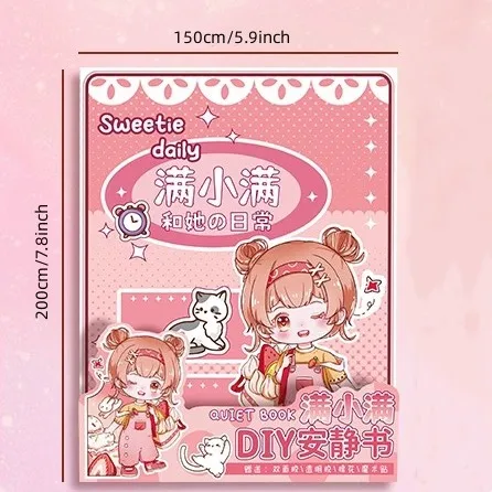 Creative Hot Animated Characters Quiet Book Diy Handmade Full Set Food Daily Life Decompression Toy Diy Material Package