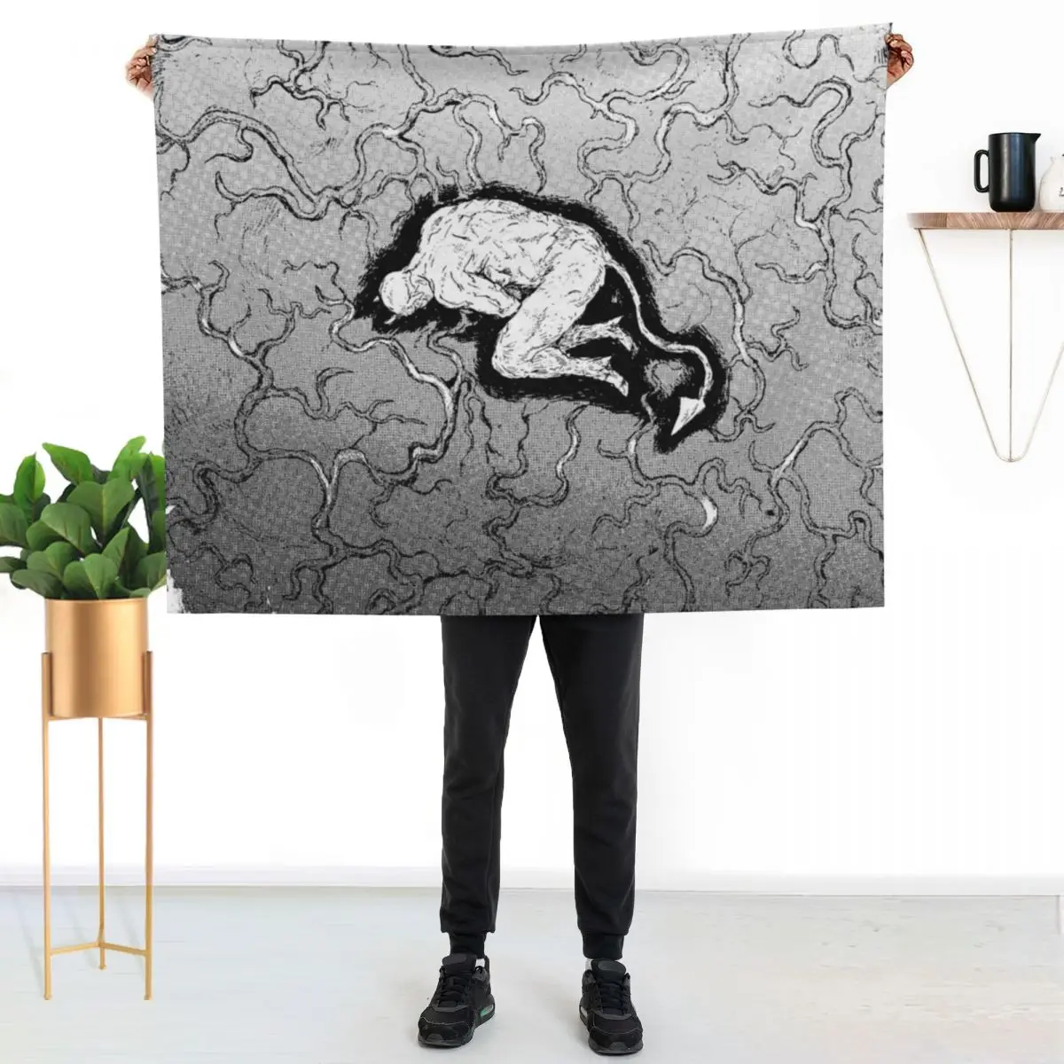 

Dorohedoro devil tumor in your brain Throw Blanket All Season Lightweight Soft Blanket for Bed