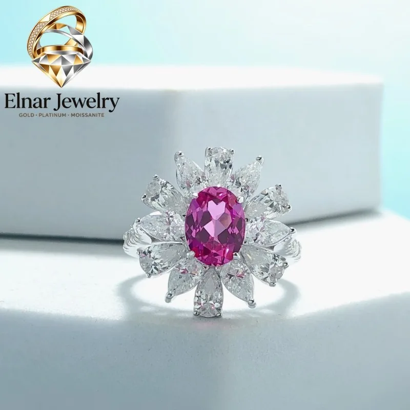 

Elnar Jewelry 1Ct 6*8mm Oval Cut Artificial Purple Gem Ring for Women 925 Sterling Silver Jewelry Wedding Ring 240r