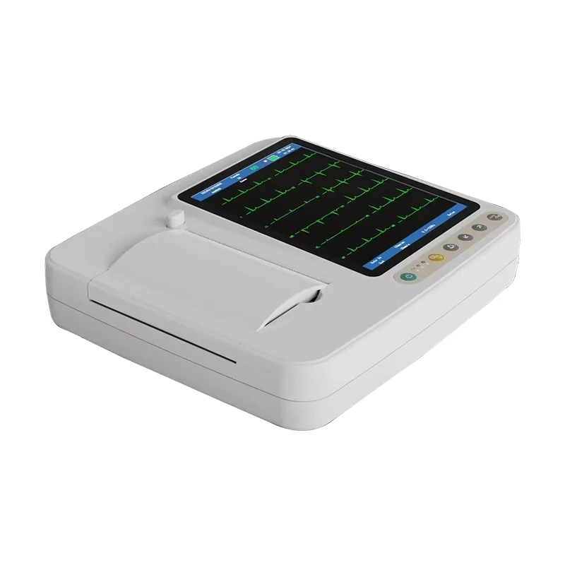 New Pet Vital Signs Monitor Portable Digital Touch Screen 12 Lead 3 Channel Veterinary ECG Machine