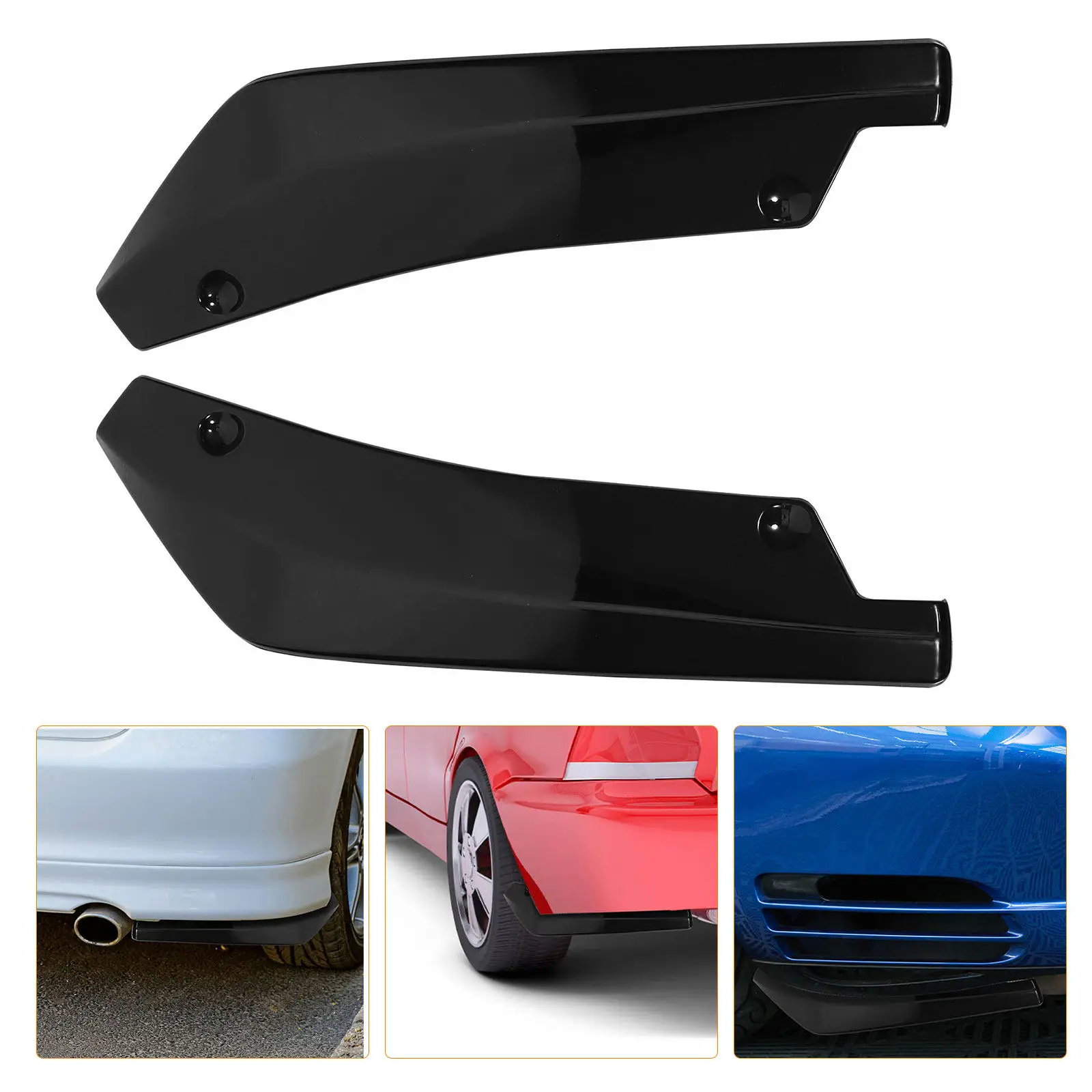 

2 шт. стильных диффузоров для заднего бампера автомобиля, спойлеры для улучшения аэродинамики и внешнего вида, аксессуары для заднего бампера