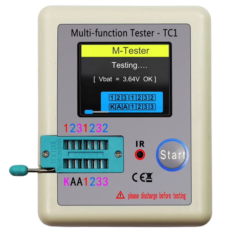 LCR-TC1 transistor resistance-capacitance tester Color screen graphic display diode test