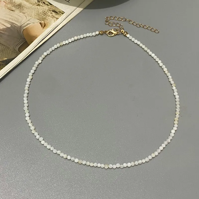 Fashion Naturel Shell Small Beads Choker Gift for Girl  White Blue Purple Colorful Women Neck Jewelry Wholesale Dropshipping