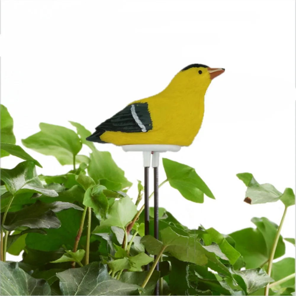 Bird Shape Plant Water Monitor Easy to Use Smart Hygrometer Sensor Bird Chirping Alarm Watering Alarm Reminder Hydroponics