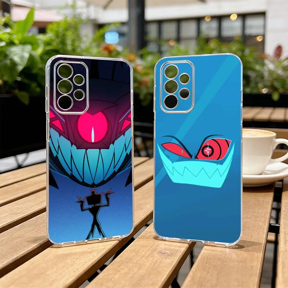 

Hazbin H-Hotel V-Vox Phone Case Transparent Silicone Soft For Samsung S25,S24,S21,S22,S23,S30,Ultra,S20,Plus,Fe
