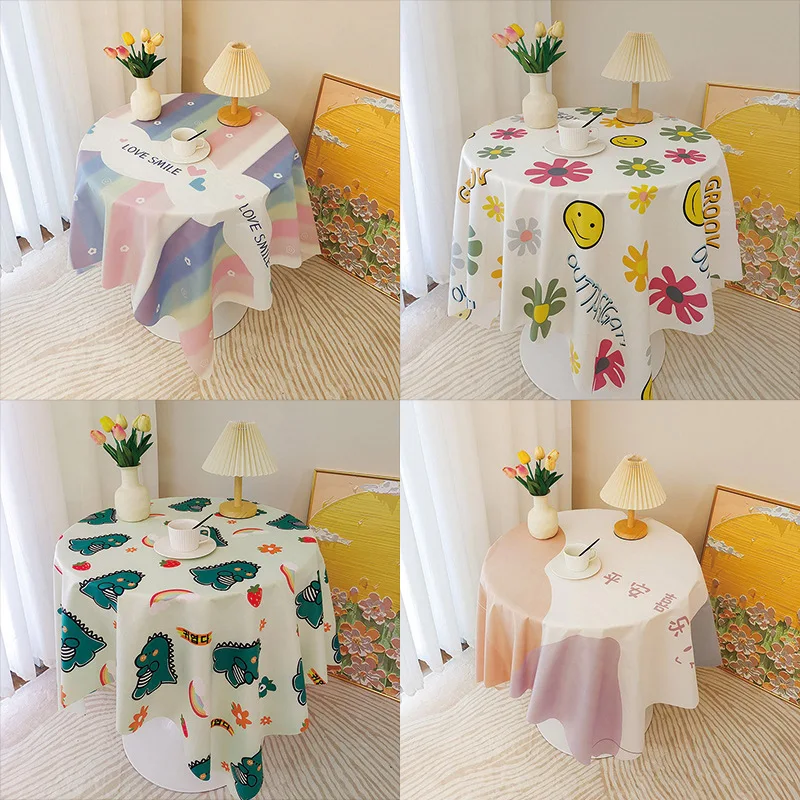 Ins Style Printed Decorative Tablecloth Multi-Purpose Photo Background Student Desk Cushion Anti-Scratch Dust Cover for Table