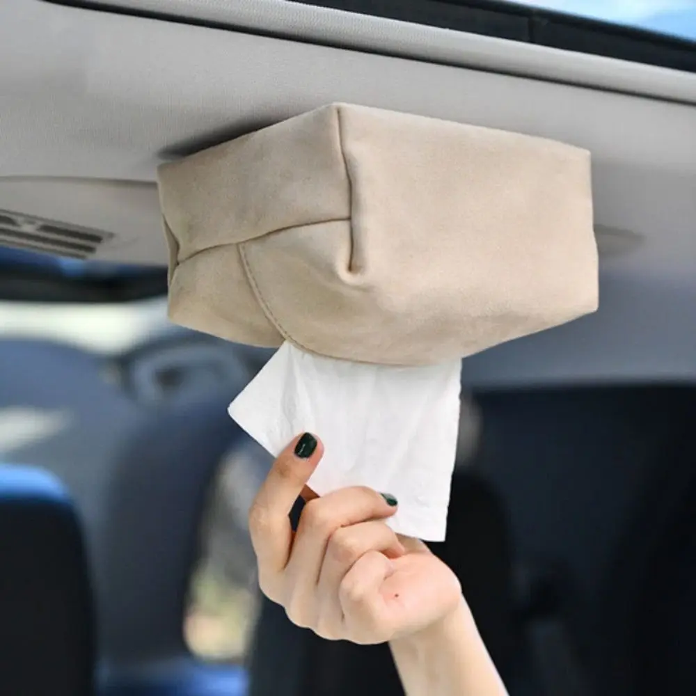 

Magnetic Design Magnetic Tissue Box Hanging Organizer Luxury Style Auto Ceiling Holder Roof Mounted Paper Box Car Tissue Holder