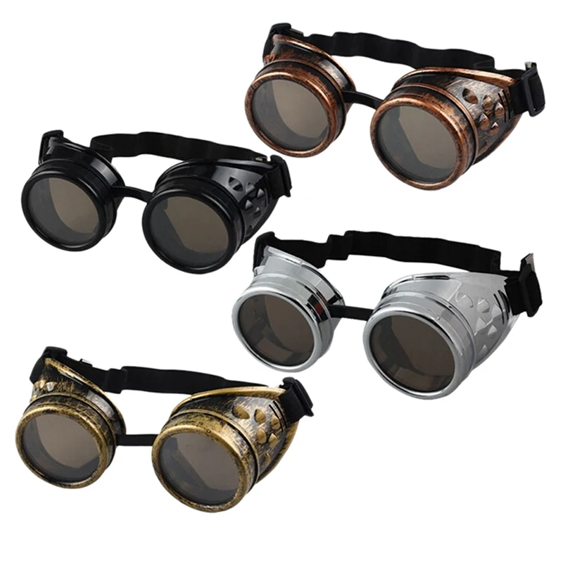 Gafas de sol Steampunk victorianas Vintage, gafas de soldadura, moda gótica de Cosplay