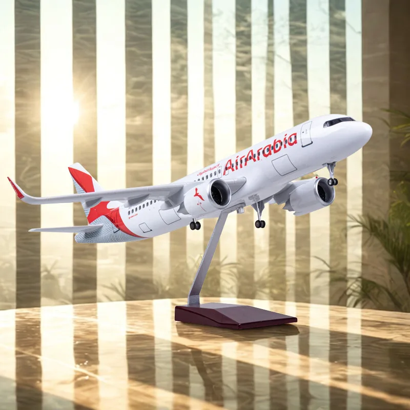 

47 см масштаб 1:80 A320 литая под давлением модель из смолы Ближний Восток AirArabia Airlines Airbus самолет с легким дисплеем коллекции самолетов