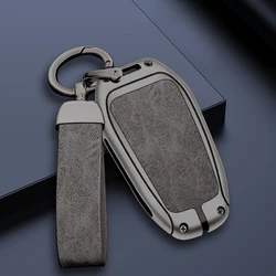 Zine Alloy Leather Car Key Case Shell Cover For Peugeot 308 408 508 2008 3008 4008 5008 Citroen C4L C6 C3-XR Picasso DS3 DS4 DS5